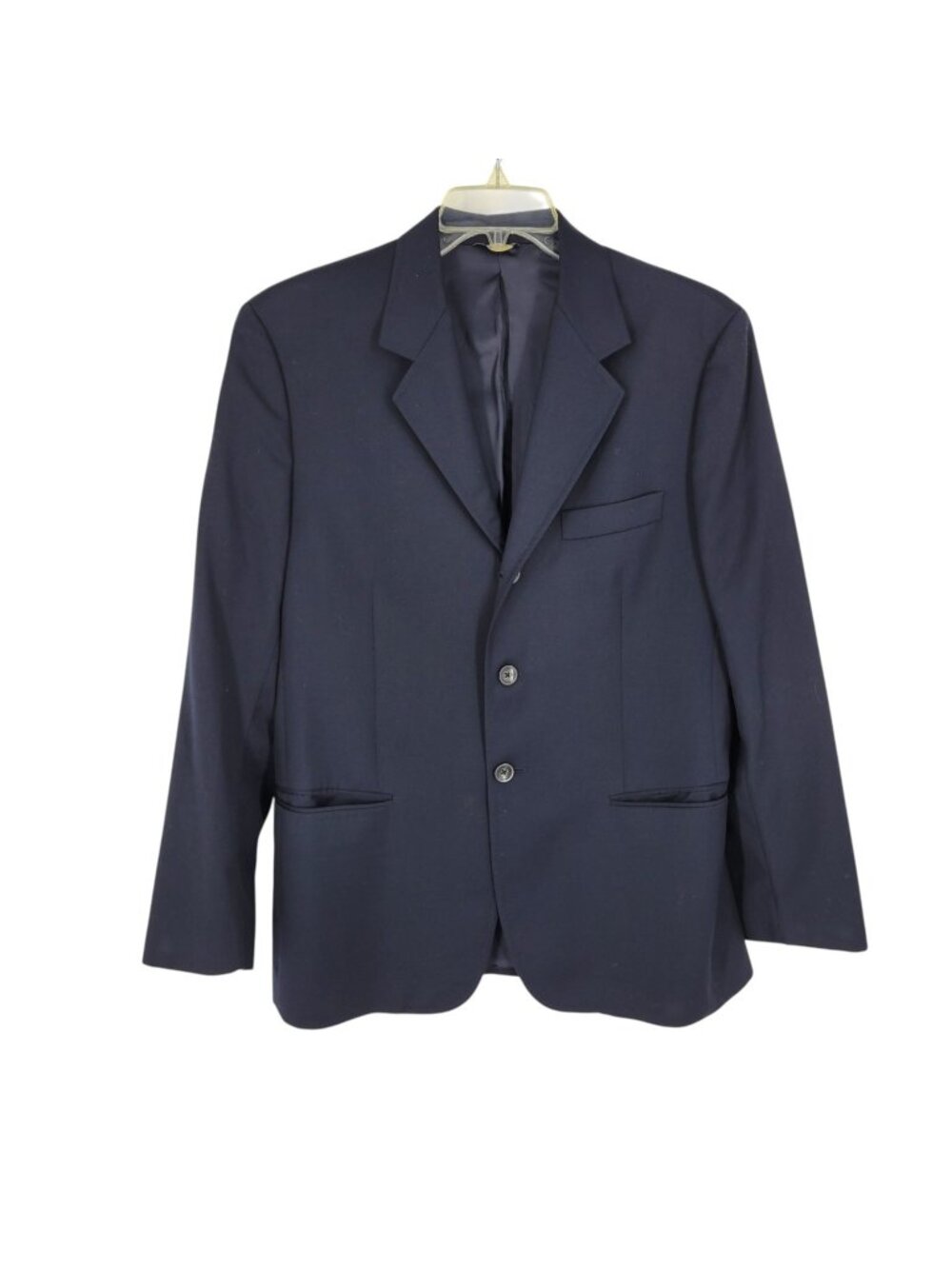 Banana Republic 40S Navy Virgin Wool Blazer Made in Italy Stretch Suit Jacket - Picture 1 of 4